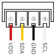 Temperature and humidity sensor AM2315A pin assignment