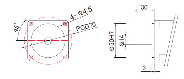 400W linear slide motor mounting dimensions