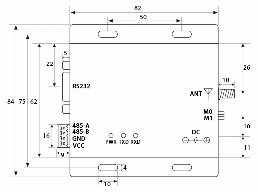 Dimension drawing of data transfer unit model 230n27 230n33