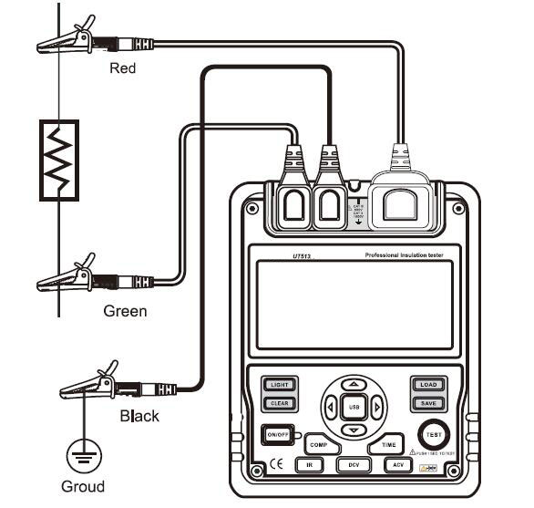 5000v Megger Insulation Resistance Test Wiring