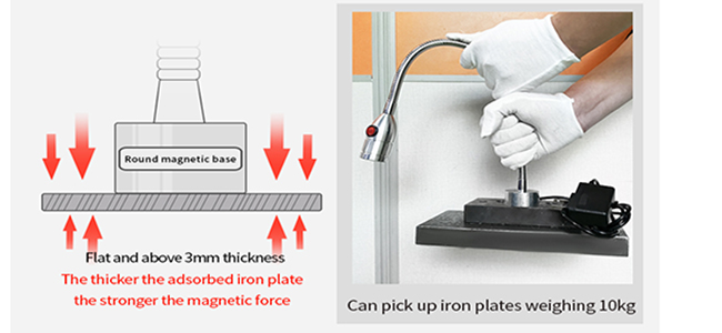 How to use round magnetic base