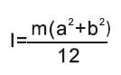 Formula of moment of inertia pneumatic rotary actuator 6