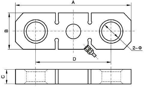 Tension load cell for crane 2 ton to 70 ton dimension