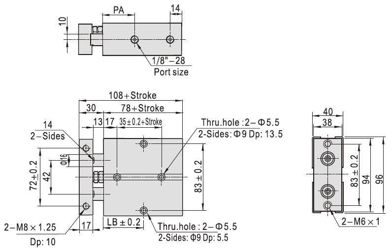 dimensions of TN32