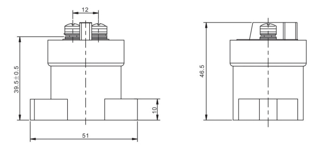 high voltage 30a dc contactor dimension