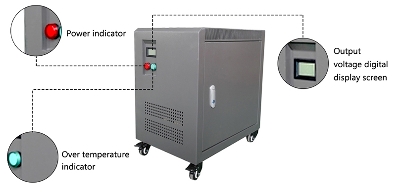 6 kVA Isolation Transformer, 3 phase, 480 Volt to 380 Volt(图2) 3-phase isolation transformer details