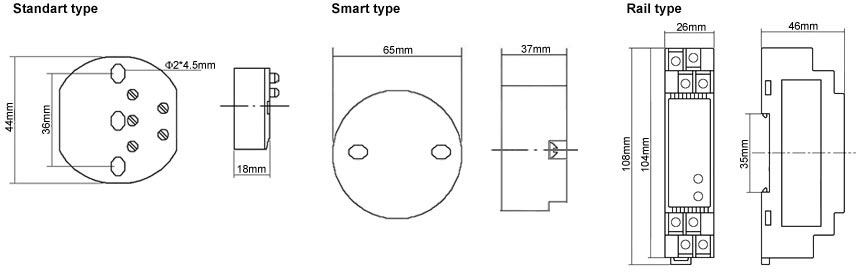 Temperature transmitter dimensional drawing