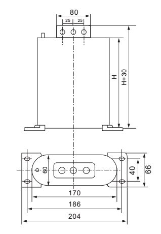 25 kvar capacitor dimension