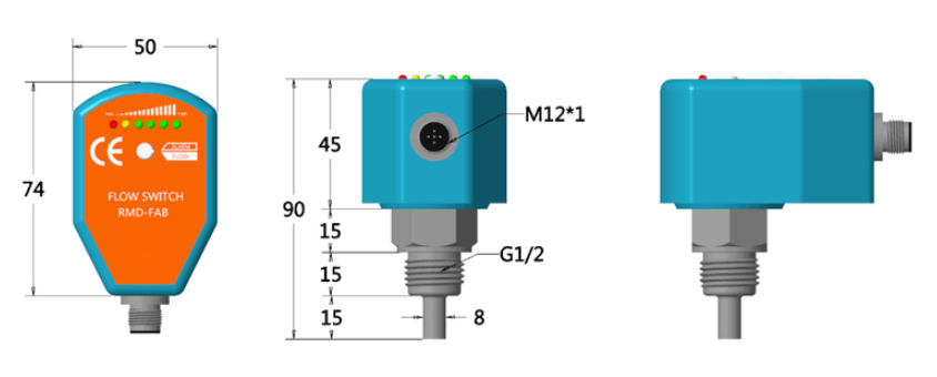 ATO gas flow switch dimension