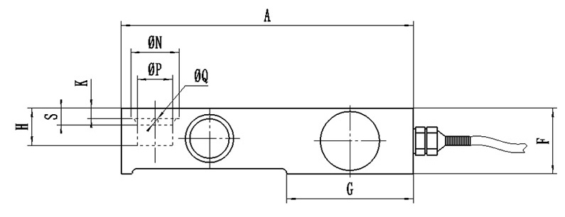 Cantilever beam load cell dimension