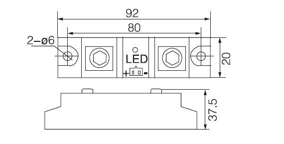  60A Industrial Solid State Relay Dimension