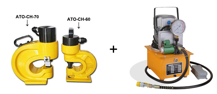 Hydraulic hole punch and electric pump