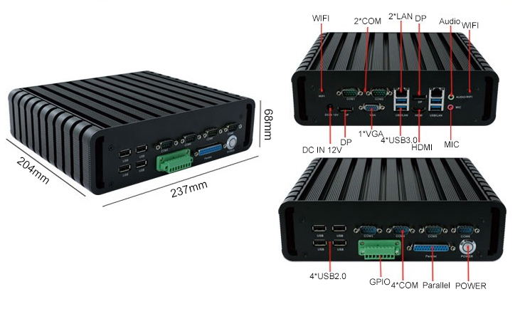 industrial pc IBOX QM87 rich interfaces