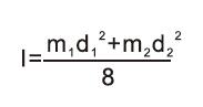 Formula of moment of inertia pneumatic rotary actuator 1