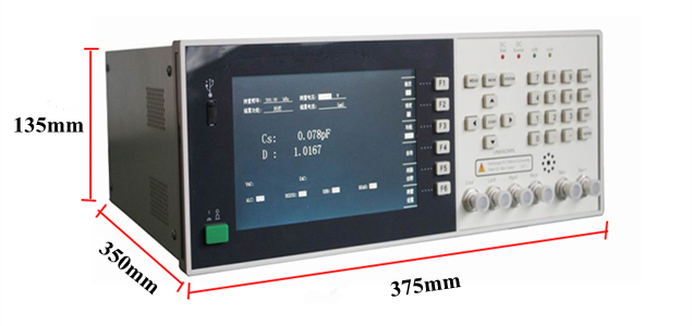 Dimension Drawing of Digital LCR Meter, 20Hz~1MHz