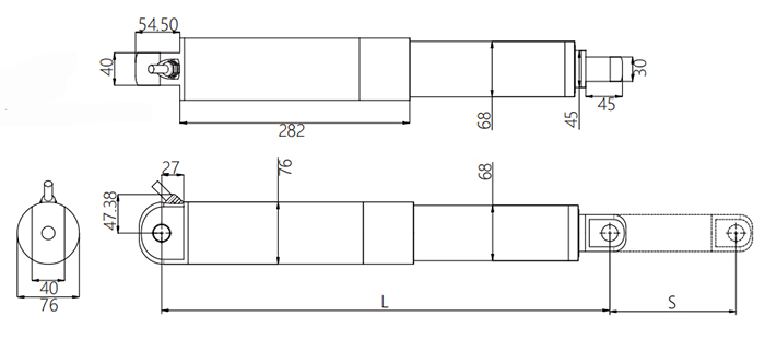 High force linear actuator size