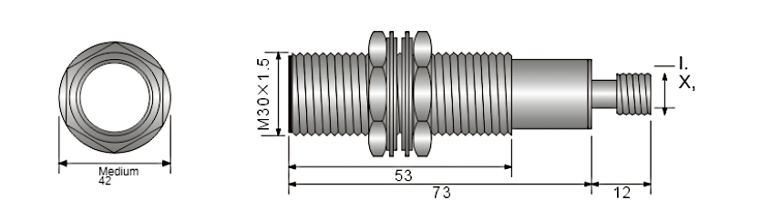 200-2000mm ultrasonic sensor dimension