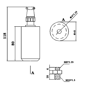 vibration transmitter size